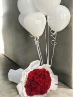 Red Roses and Heart Balloon Bundle