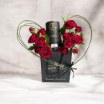 Red Roses & Luxury Perfume Gift Arrangement-Aser