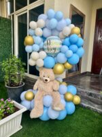 Baby Boy Balloon Welcome Setup