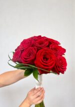 Timeless Red Rose Bridal Bouquet - Image 2