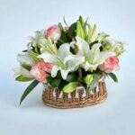 Soft Elegance Lily & Rose Basket