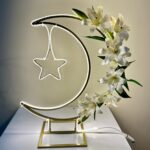 Ramadan Crescent decorated with Lilies