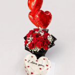 Valentine’s Flower & Love Cake Set