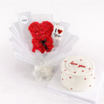 Valentine’s Gift Set – Rose Teddy & Love Cake