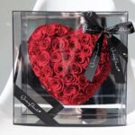 99 Preserved Roses Heart Box