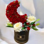 Ramadan Crescent Red Flowers