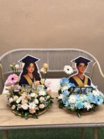 Graduation Flower Tray with Acrylic Money Box - Male - Image 2