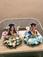 Luxury Graduation Flower Tray with Acrylic Money Box - Female - Image 2