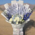 Modern Money Bouquet with Elegant Flowers