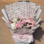 Premium Luxury Money Bouquet with Fresh Floral Arrangement