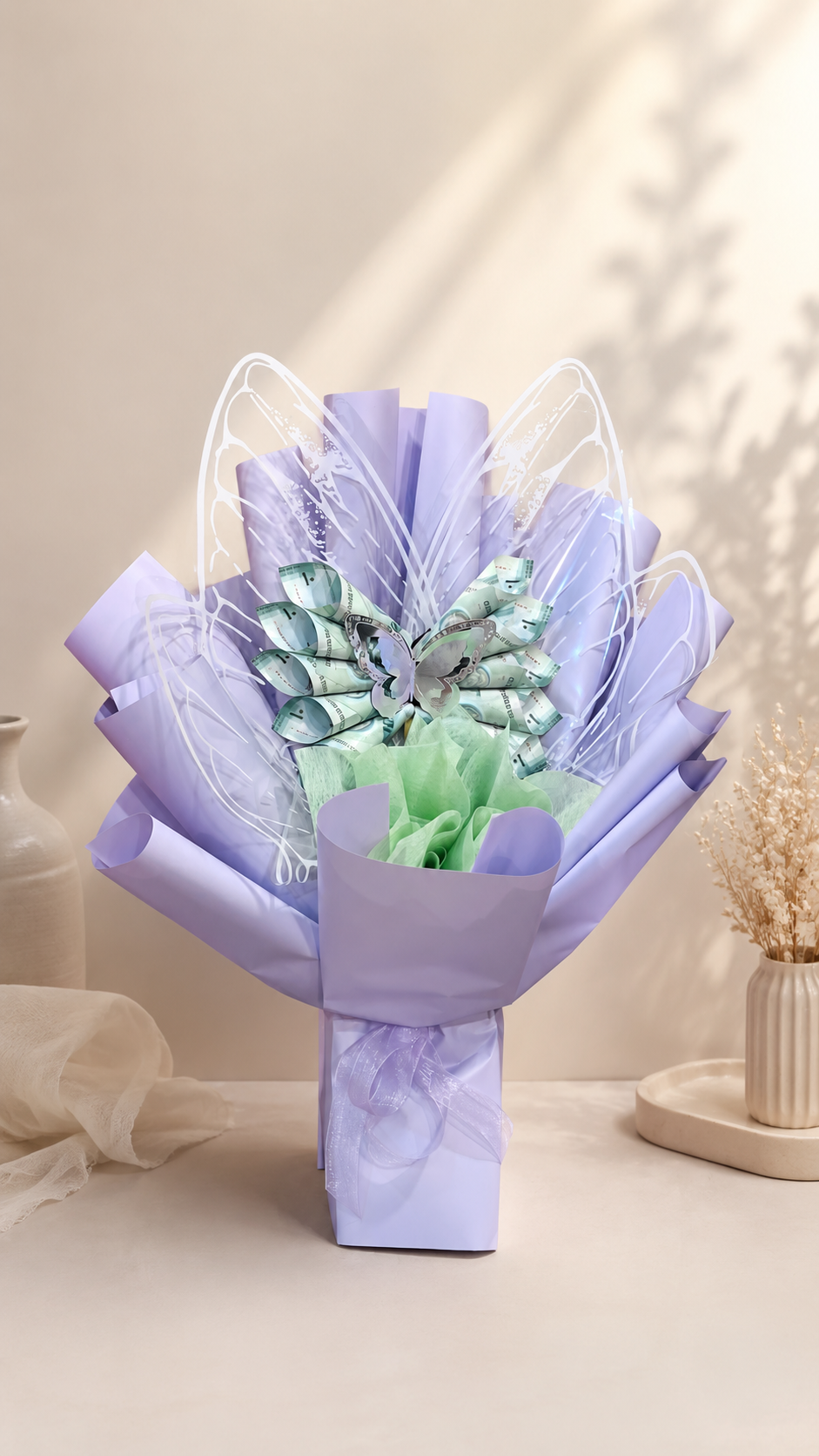 3e63c18e-63d4-4623-8505-d6c446f486fe-3 Butterfly Money Bouquet - Image 1