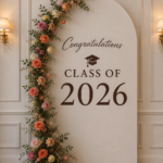 Luxury Floral Graduation Backdrop