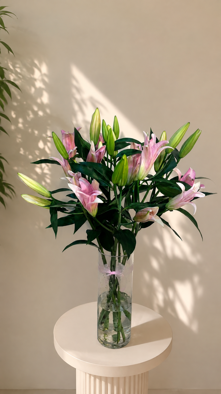 07aa12a4-5d30-4a10-8f6a-ca82d6afca5f Pink Lily Vase - Image 1