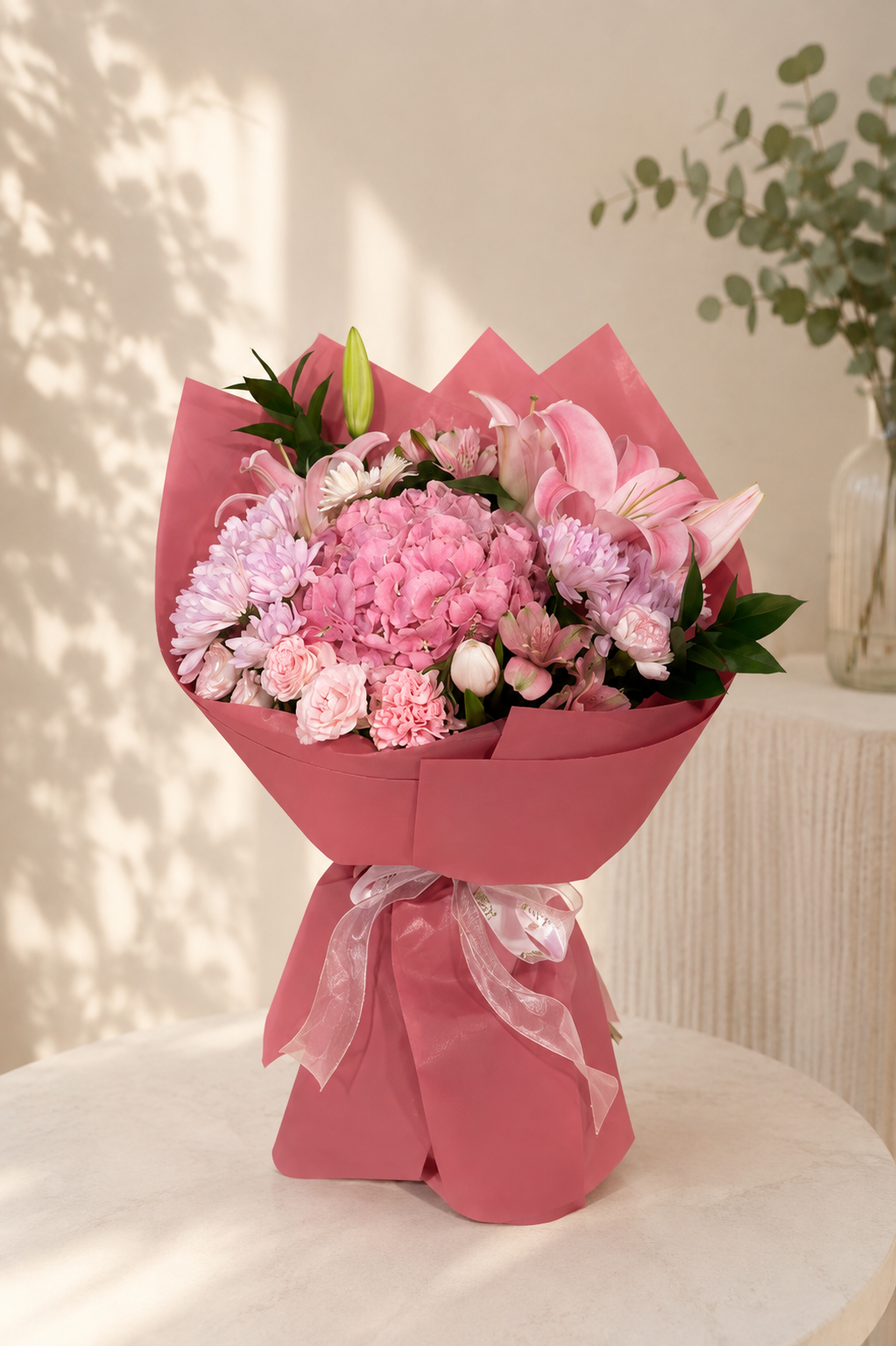 461eecc7-d4a0-4a6f-8d97-cd163ef46e90-2 Pink Harmony Hand Bouquet - Image 1