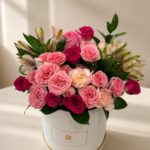 Blushing Baby Rose Flower Box
