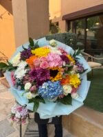 Big Colorful Trendy Flowers Bouquet