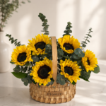 Sunny Bloom Sunflower Basket